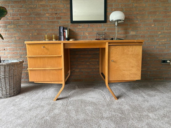 Pastoe Scrivania Vintage Cees Braakman – Scrivanie, Metal, Wood (photo 8 of 9)