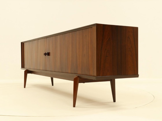 Image 1 of Grande credenza in palissandro con ante a tamburo di Oswald Vermaercke per V-Form, Belgio, anni '60