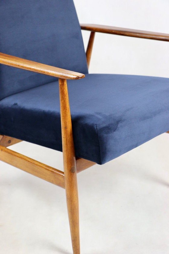 Image 1 of Vintage blauwe vos fauteuil, 1970