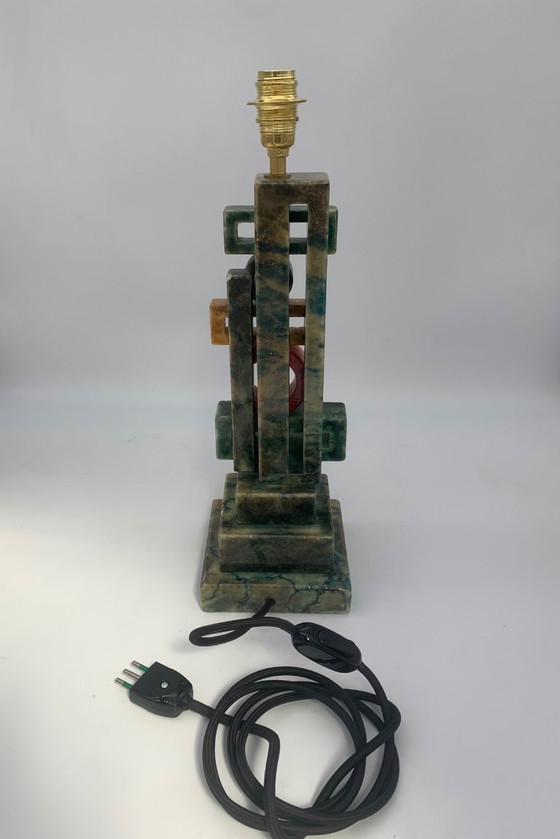 Image 1 of Volterra alabaster table lamp, 1960, Cooperativa Artieri