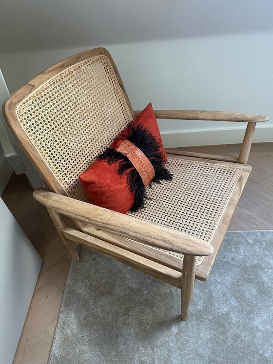 Image 1 of Zara Home armchair teak & rattan 