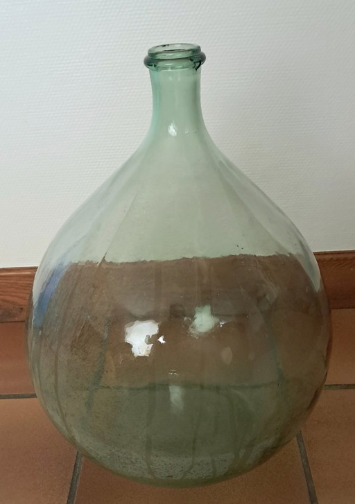 Dame Jeanne en verre transparent