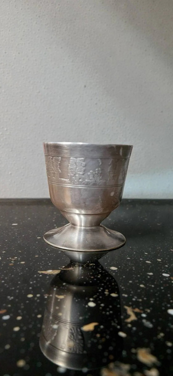 Silver-plated metal egg cup – Crockery (photo 2 of 8)