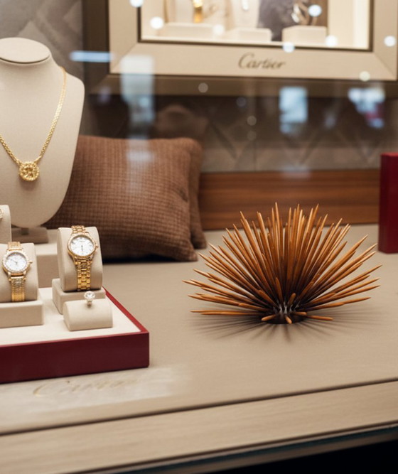 Image 1 of Mid-Century Modern Starburst Wall Art Sculpture — MCM Decor, 3D Textured Custom Color Designer Art 