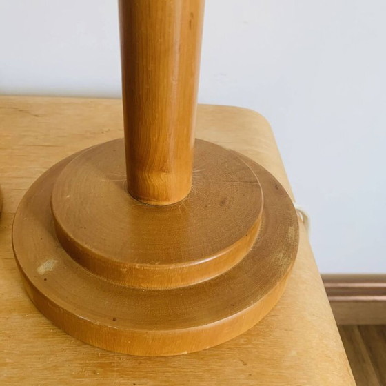 Image 1 of Paire de lampes vintage I.M.T. en bois années 70/80
