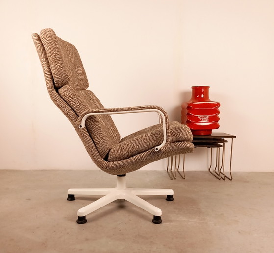 Artifort F 154 Fauteuil Geoffrey Harcourt Vintage Récemment Rembourré – Cotton, Iron (photo 10 of 10)