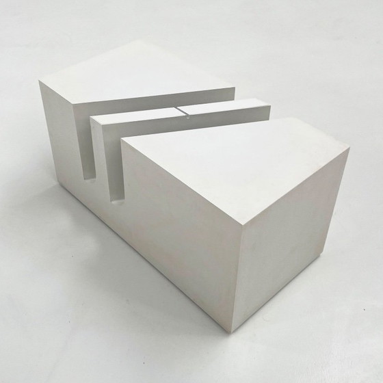 White Side Table & Rack by Marco Zanuso for Bilumen, 1970s – Plastic (photo 3 of 11)