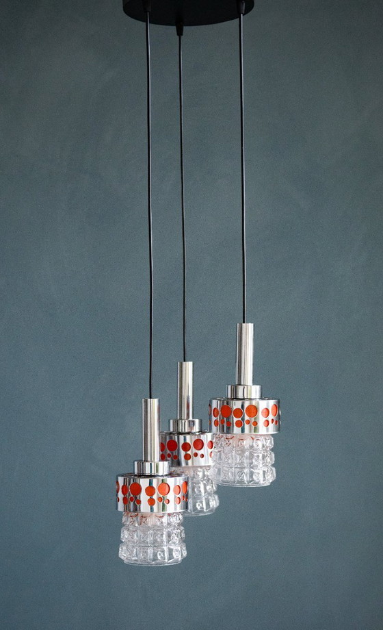 Image 1 of Lampada a sospensione Vintage Space Age Cascade attribuita a Massive