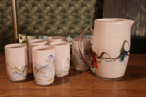 Image 1 of Service pichet et verre par Murano Italie 1960