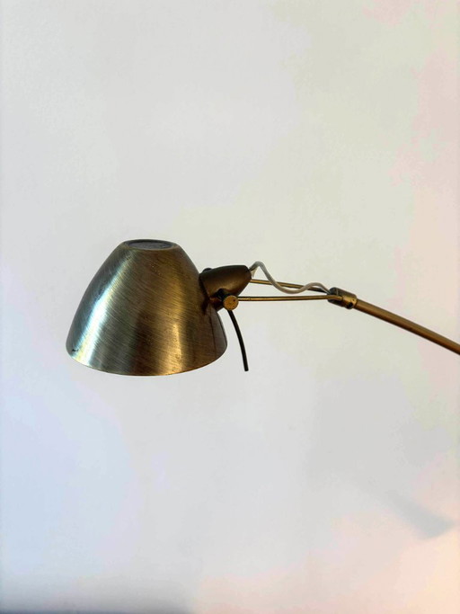 Lámpara de pie vintage de latón macizo – vloerlampen, Brass (photo 2 of 5)