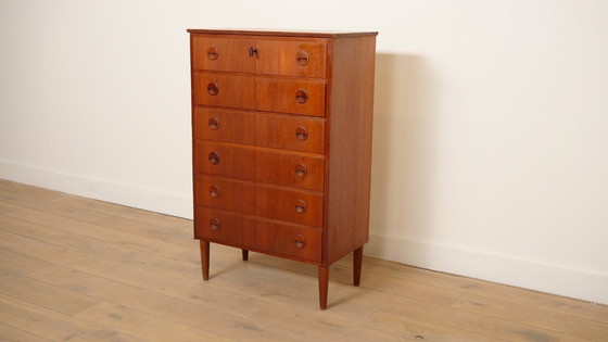 Image 1 of Vintage ladekast  | 6 lades | Deens design | 111 cm