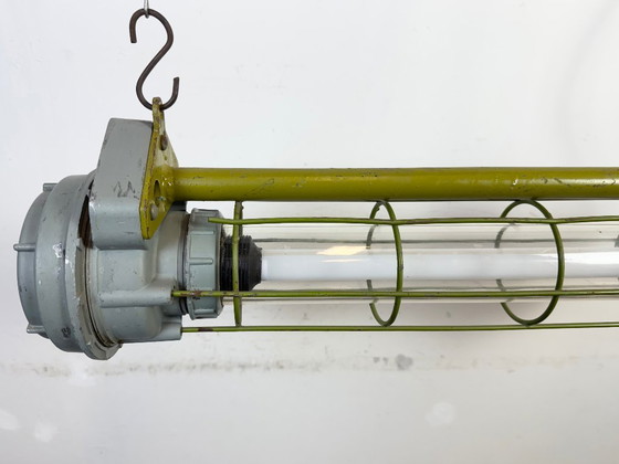 Image 1 of Lampadario industriale sovietico grigio a sospensione, anni '70