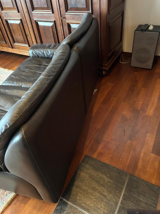 Image 1 of 2x De Sede DS66 Leather two-seater black-brown