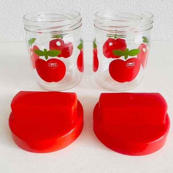 Image 1 of Set di barattoli vintage Gulf per la conservazione delle mele 1970