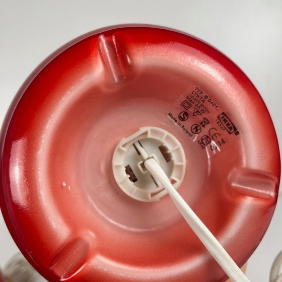 Image 1 of Rotes IKEA Lykta Lampen-Duo, 1990