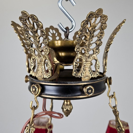 Image 1 of Plafondlamp in Empire-stijl — Plaatmetaal en messing — 20e eeuw — Klassiek architectonisch statement