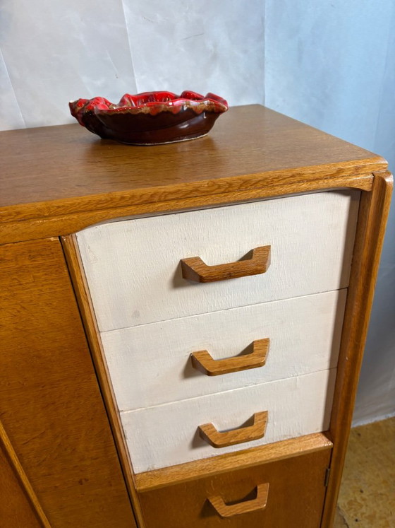 Rare Vintage G-Plan E. Gomme Oak Compactum Gentleman’s Wardrobe | C.1950–1960 | Gold Stamp – GPlan, Wood (photo 2 of 15)