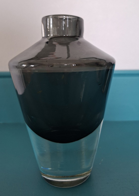 Image 1 of Set of 3 mouth-blown vases - model Gheata - smoke