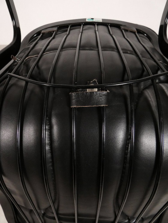 Image 1 of Willy Rizzo - Sillas de comedor de cuero negro - Cidue Italia