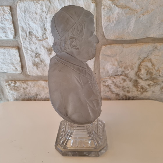 Image 1 of Buste Ancien en Cristal St Louis Pape Pie IX