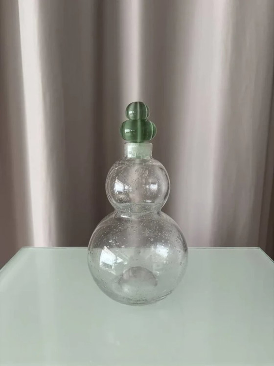 Superb Signed Blown Glass Carafe – Federico Restrepo, Glass & Decanter (photo 8 of 10)