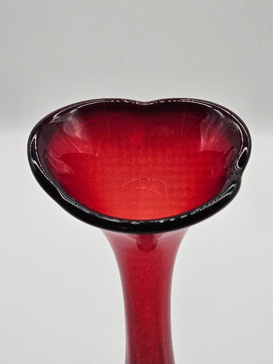 Große Aseda Schweden „Tulip“ Glasvase – Bo Borgström 60er Jahre (33,5 cm) – Vasen (photo 4 of 6)