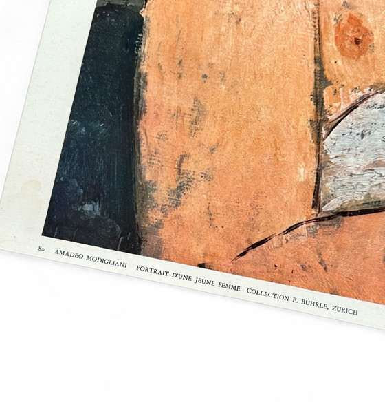 Image 1 of Amedeo Modigliani Juene Femme litografía copia original Kunstkreis Lucerna París