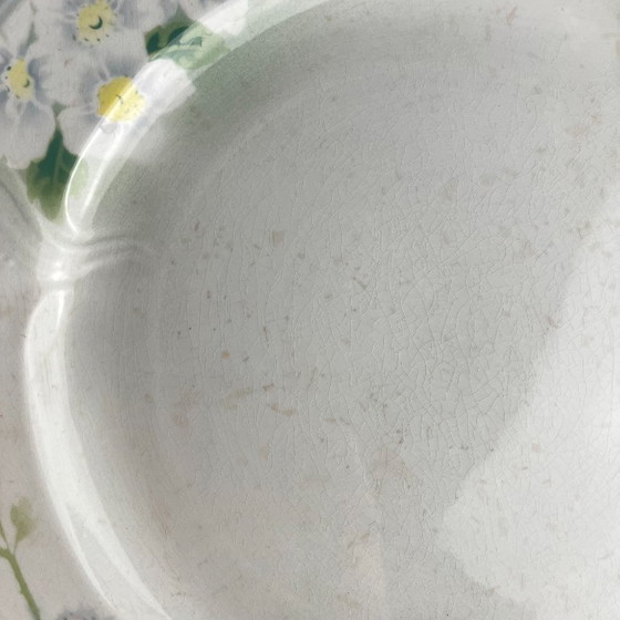Image 1 of Art Nouveau round platter KG Lunéville, "Apple Tree" model, 1900-1930