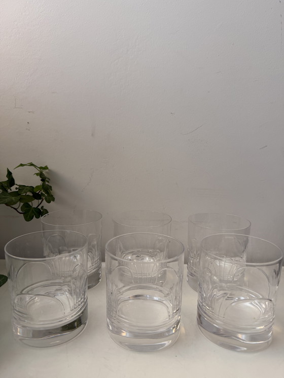 Image 1 of Ensemble de 6 verres à eau en cristal de style Art déco