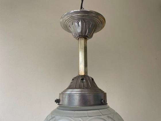 Image 1 of Lampada a sospensione Lampada da soffitto art deco 1930 francese