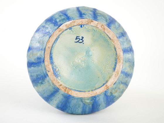 Image 1 of Blue ceramic vase, Danish design, 1960s, made in Denmark