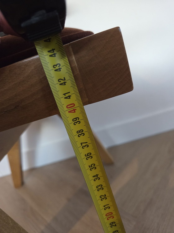 Houten stoel met rotan €100,- p.s., Eetkamerstoelen, Bruin (foto 8 van 10)