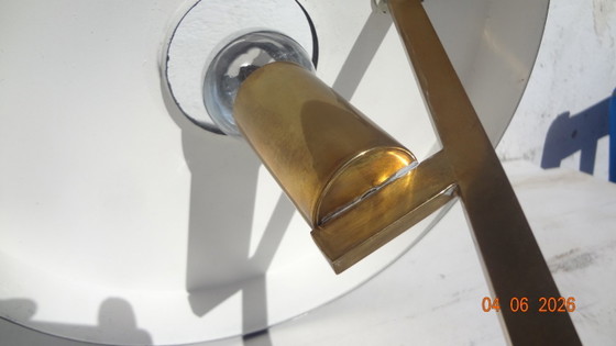 Black and golden metal table lamp, Philips Diplomat, Plastic, Mid Century Modern (photo 5 of 9)
