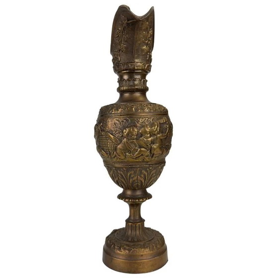Brocca in Bronzo Bacco con Putti, Stile XIX Secolo – Classica Brocca Ornamentale Europea (photo 3 of 13)