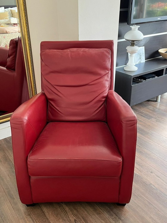 Fauteuils en cuir Matteo Grassi – design italien rouge – Leather (photo 4 of 5)