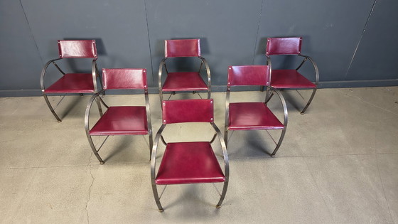 Image 1 of Chaises de salle à manger vintage de Segis, Italie, années 1980