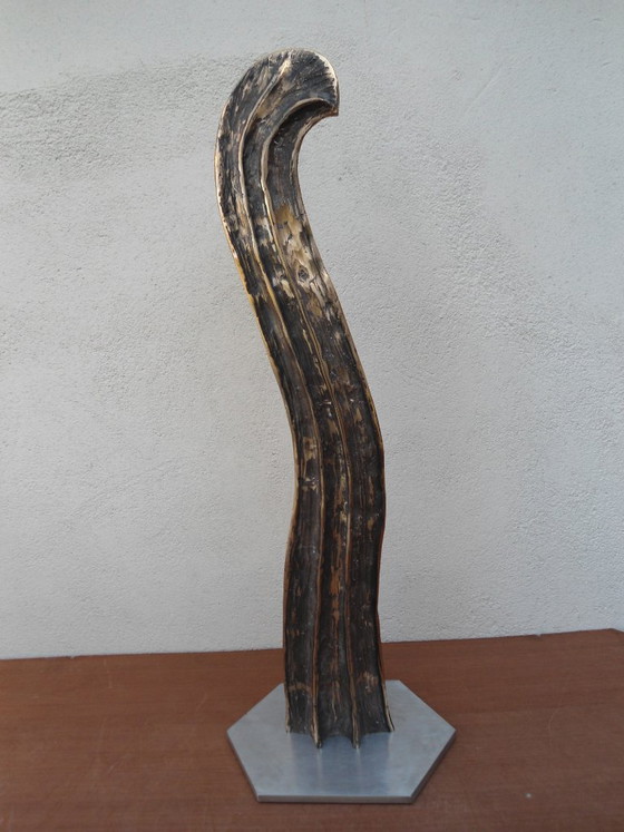 Abstrakt bronzen skulptuur – Beeldhouwkunst, Metaal (photo 4 of 14)