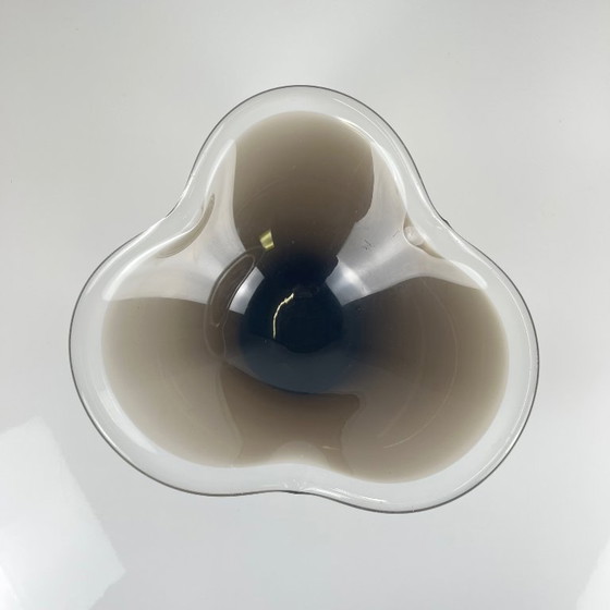 Image 1 of Free-form blown smoked glass bowl, 1970