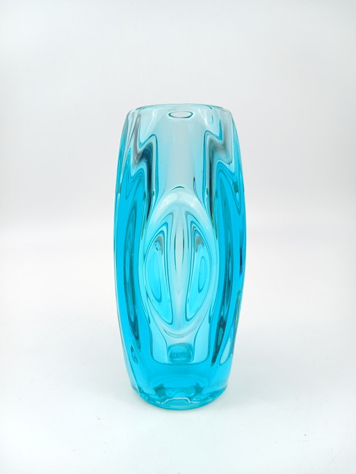 Sklo vase in beautiful blue/green color – vazen, Glass