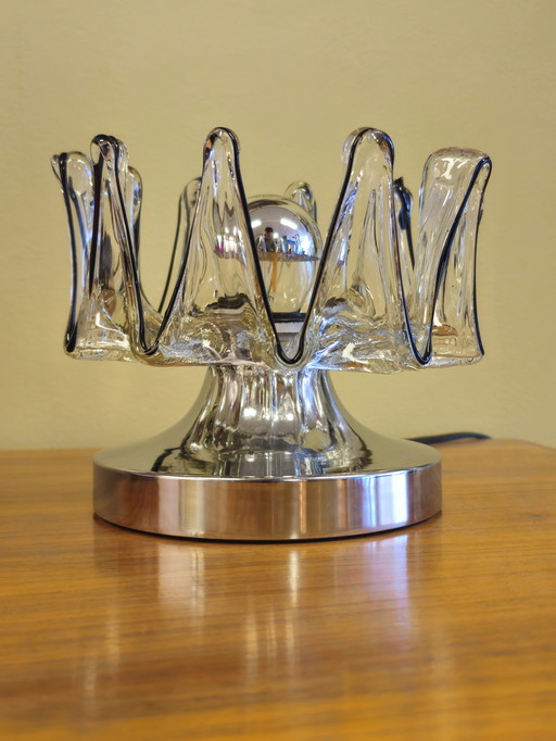 Vintage Glass Murano Italy Table Lamp Desk Lamp