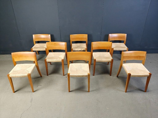 Ticino Esszimmerstühle von Bruno Reichlin für Molteni, 1990er Jahre