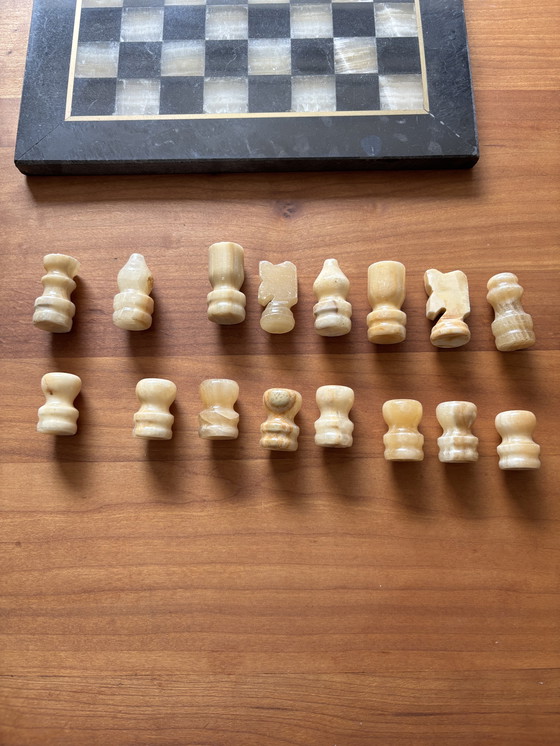 Image 1 of Schaakset van echt marmer