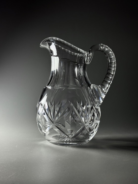 Image 1 of Val Saint Lambert - jaren 1900 - handgeslepen kristallen kan - 1 liter