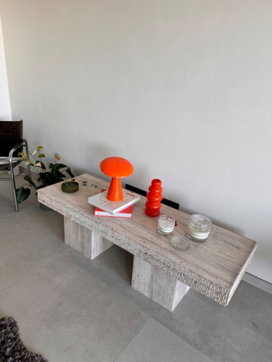 Image 1 of Robust travertine coffee table