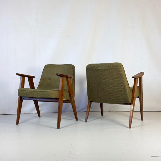 Pair of Type 366 Armchairs by Józef Chierowski, 1960s — Polish Mid-Century Design