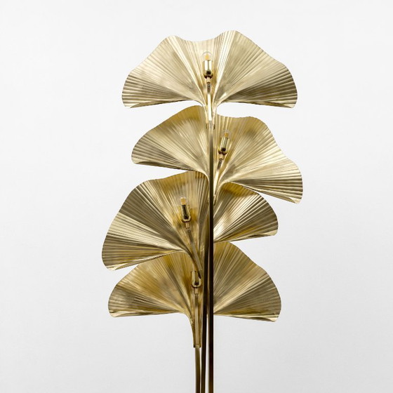 Image 1 of Italiaanse messing vloerlamp "Ginkgo" – Barbi Style Lighting