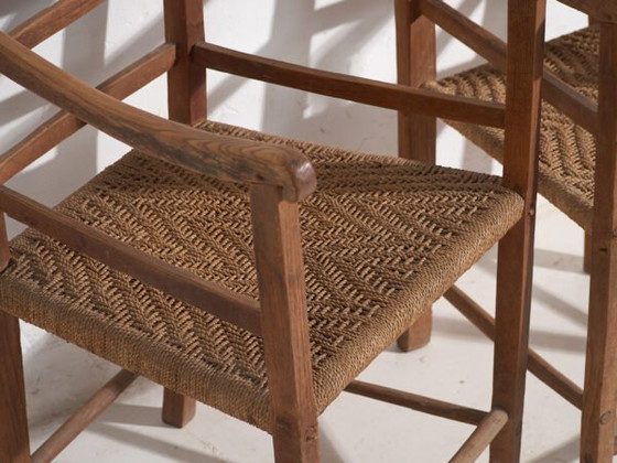 Antique oak armchairs (c.1900). Set of 2 pieces – Rustic (photo 17 of 40)