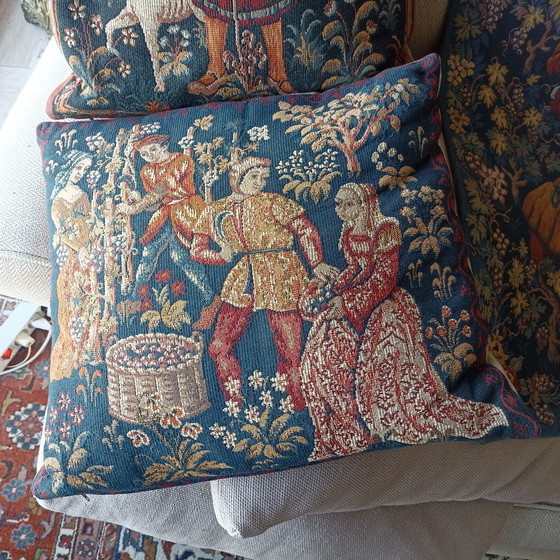 Image 1 of Esclusivo set di arazzi in 7 pezzi "Le Chant de la Vigne" – Marc Waymel (1988) – 66% lana