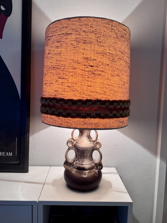 Vintage Steinbach table lamp / Mid Century – Ceramic, Textile (photo 7 of 8)