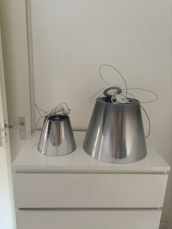 Set Flos Romeo Moon Hanglampen - Philippe Starck – Glass, Plexiglass (photo 6 of 7)